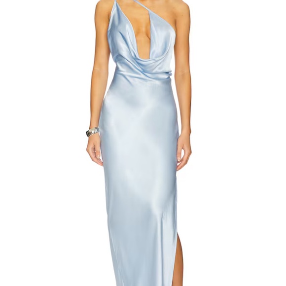 REVOLVE Dresses & Skirts - REVOLVE Johanna Light Blue Asymmetric Maxi Dress